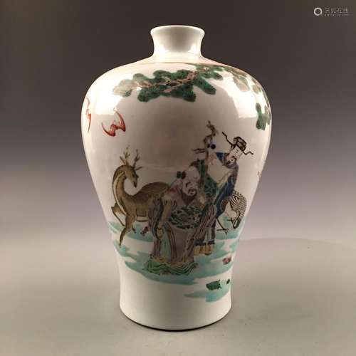 Chinese Wu-Cai Plum Vase