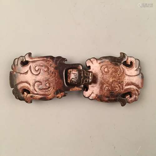 Chinese Archaic Jade Belt Buckle