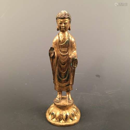 Chinese Gilt Bronze Buddha Statue