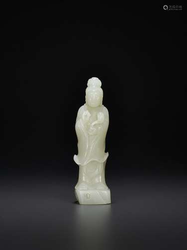 A JADE GUANYIN, QING DYNASTY