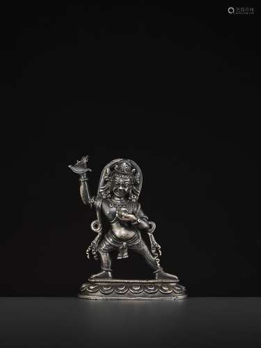 A SILVER MAHAKALA 19TH CENTURY