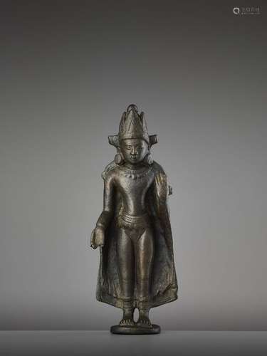 A KURKIHAR CROWNED BUDDHA BRONZE