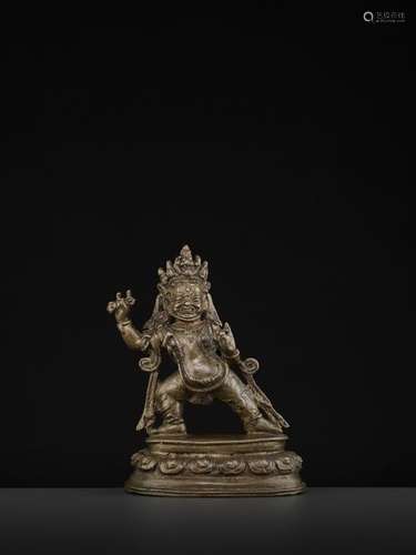 A VAJRAPANI BRONZE 14TH CENTURY