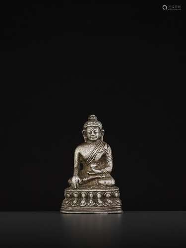 A SILVER BUDDHA, TIBET 19TH CENTURY