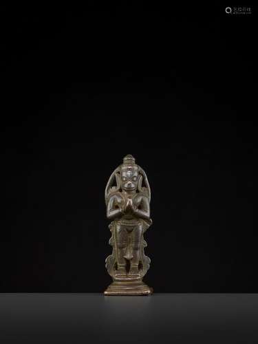 A HANUMAN BRONZE 17TH CENTURY