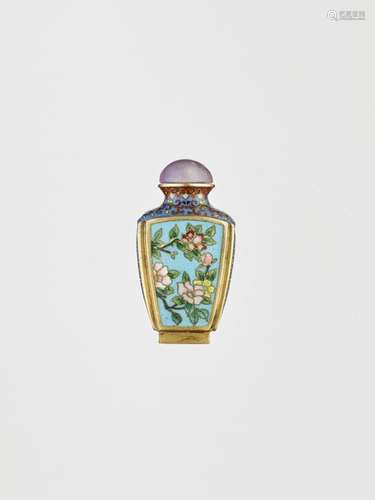 A CLOISONNE SNUFF BOTTLE 19TH CENTURY