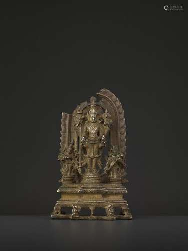 A VISHNU TRIAD PALA 12TH CENTURY