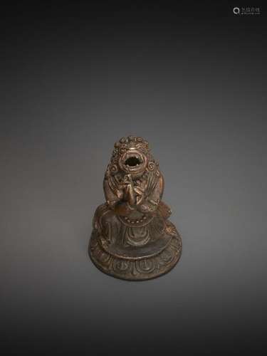 A WRATHFUL TANTRIC DEITY 17TH CENTURY