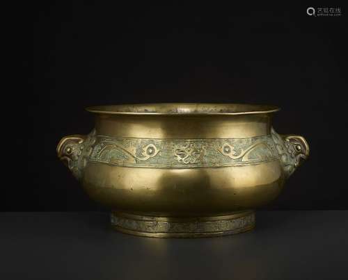 A LARGE BRONZE CENSER, 1837