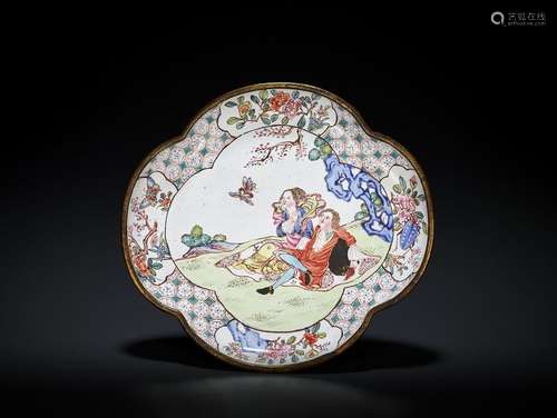 A EUROPEAN SUBJECT TRAY, QIANLONG