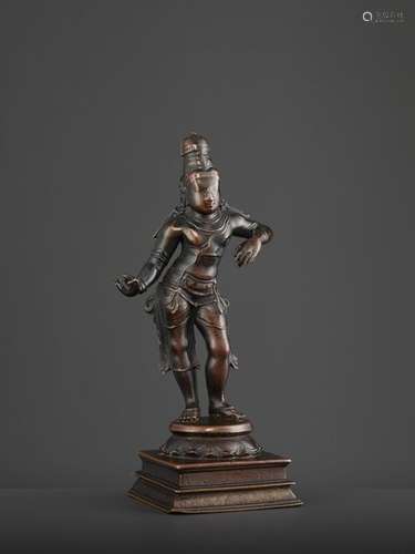 A TRIBANGHA KRISHNA BRONZE 16TH