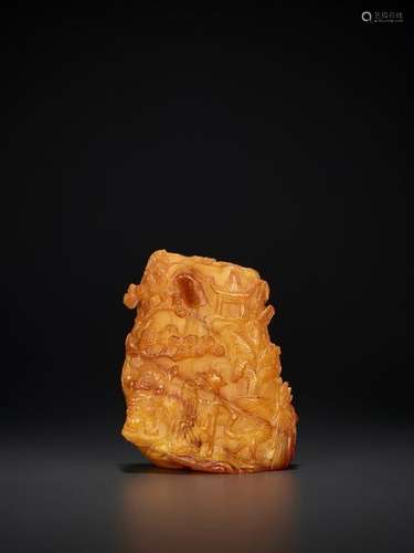 AN AMBER SCHOLARS MOUNTAIN, QING