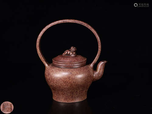 A ZISHA TEAPOT WITH MARKING