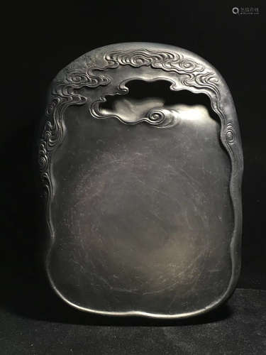 A DUAN STONE CARVED CLOUD PATTERN INK SLAB