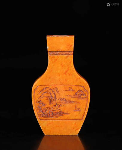 A TIANHUANG STONE CARVED POETRY PATTERN SEAL