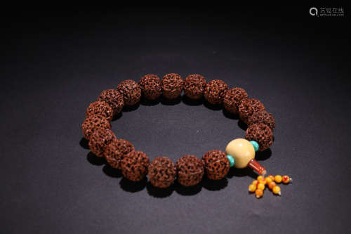 AN OLD RUDRAKSHA ROSARY