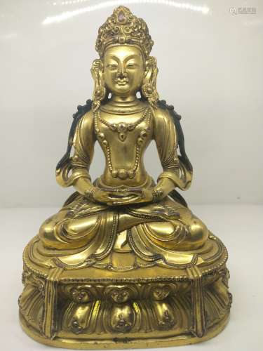 A Chinese Gilt Bronze Buddha