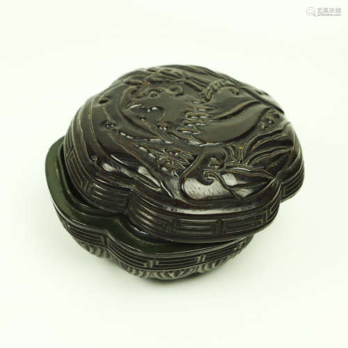A Chinese Lacquer Box with Cover