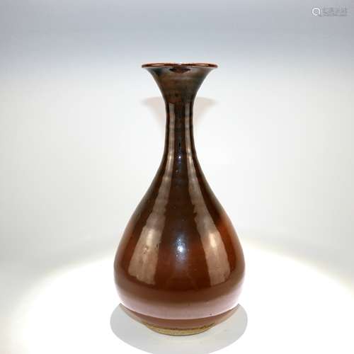 A Chinese Brown Glazed Porcelain Vase