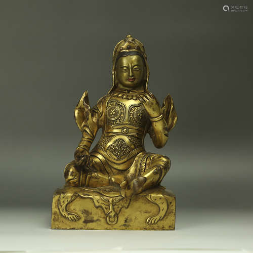 A Chinese Gilt Bronze Buddha