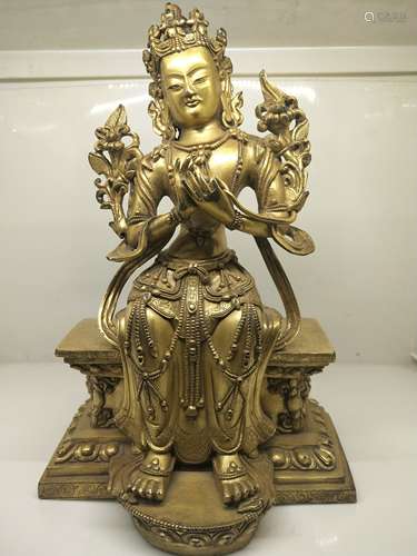 A Chinese Gilt Bronze Buddha