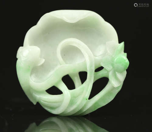 A Chinese Carved Jade Plate