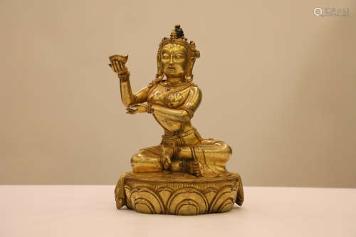 A Chinese Gilt Bronze Buddha