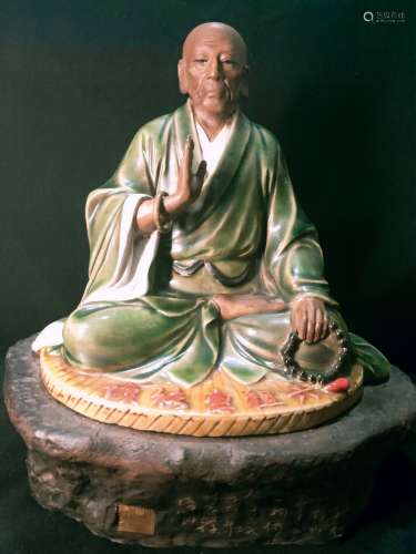 A Chinese Shiwan Porcelain Figure