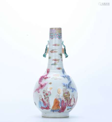 A Chinese Famille-Rose Porcelain Vase