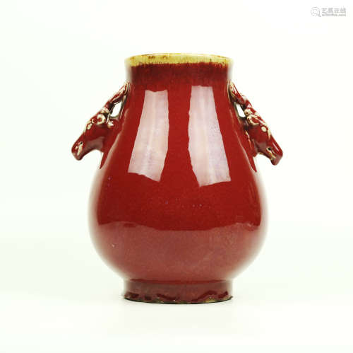 A Chinese Red Glazed Porcelain Jar