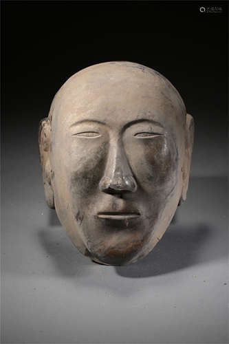 CHINESE SILVER MASK LIAO DYNASTY