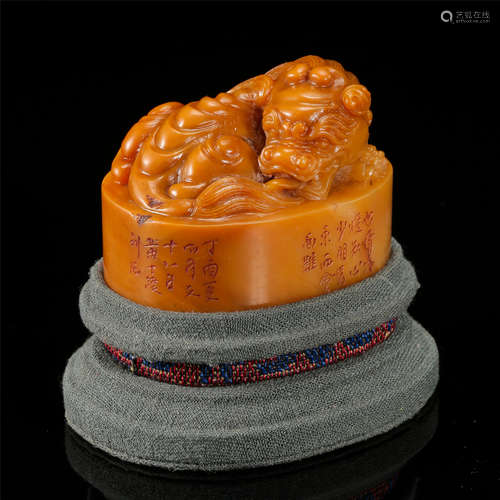 CHINESE TIANHUANG STONE BEAST SEAL