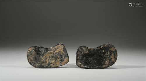 PAIR OF CHINESE STONE BEAST TAND DYNASTY