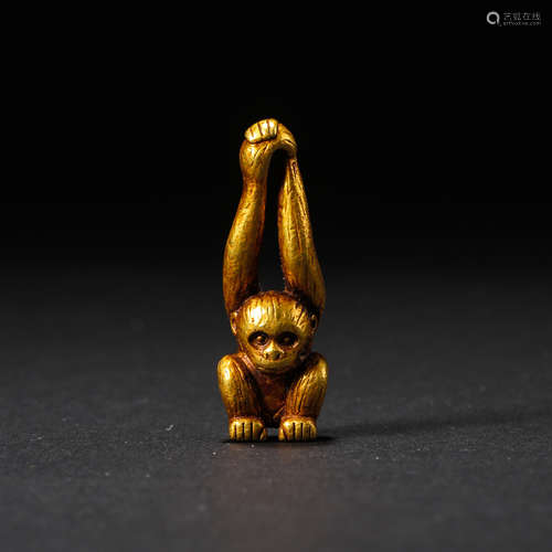 CHINESE PURE GOLD MONKEY HAN DYNASTY