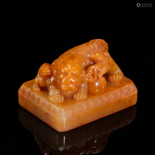 CHINESE TIANHUANG STONE BEAST SEAL