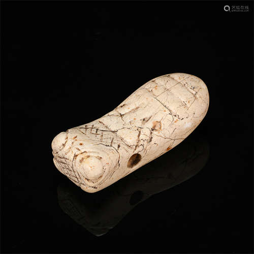 CHINESE WHITE JADE CICADA HONGSHAN PERIOD