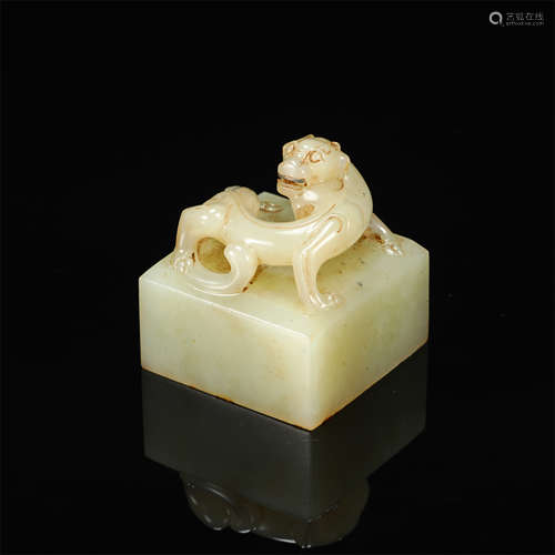 CHINESE BRONZE DOG OFFICIAL'S SEAL HAN DYNASTY