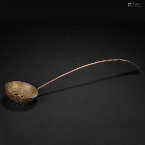 CHINESE GILT SILVER SPOON LIAO DYNASTY