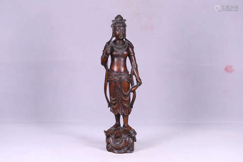 A CHENXIANG WOOD CARVED GUANYIN BUDDHA