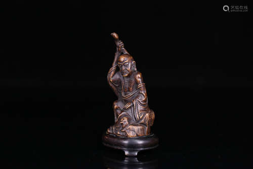 A CHENXIANG WOOD CARVED LUOHAN BUDDHA