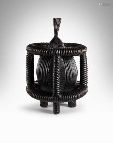 Rare and Monumental Lidded Vessel, Swazi, Swaziland, or Nguni or Zulu, South Africa