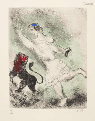David et le lion, from La Bible Marc Chagall(1887-1985)