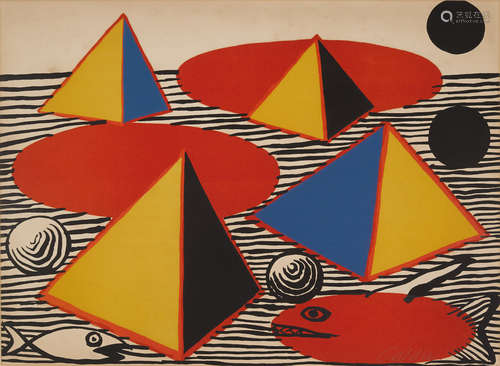 Pyramids and Fish Alexander Calder(1898-1976)