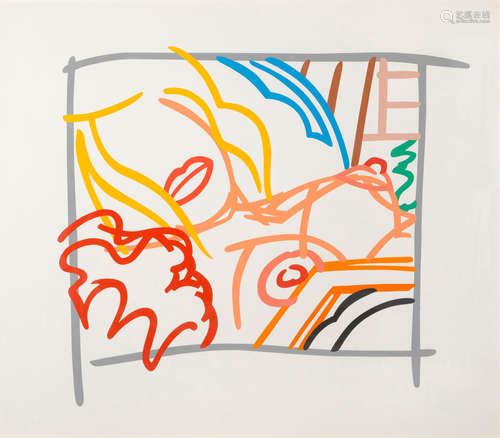 Bedroom Blonde Doodle with Photo Tom Wesselmann(1931-2004)