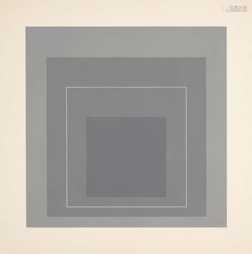 WLS VIII, from White Line Series (Series I) Josef Albers(1888-1976)