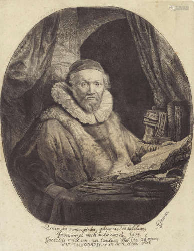 Jan Uytenbogaert, Preacher of the Remonstrants Rembrandt Harmensz van Rijn(1606-1669)