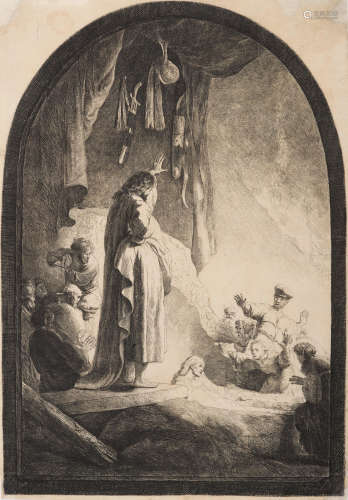 The Raising of Lazarus: The Larger Plate Rembrandt Harmensz van Rijn(1606-1669)