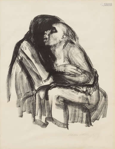 Young Girl in the Lap of Death, from the series Death Käthe Kollwitz(1867-1945)