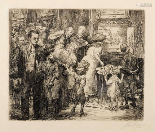 Copyist at the Metropolitan Museum (An Amateur Artist) John Sloan(1871-1951)