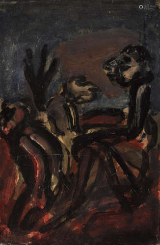 Les singes 15 1/2 x 10 1/4 in (39.4 x 26 cm) GEORGES ROUAULT(1871-1958)